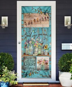 god says you are hummingbird door cover 5356