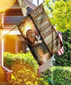 god says you are lion &amp lamb flag 1615