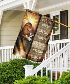 god says you are lion &amp lamb flag 2878