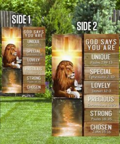 god says you are lion &amp lamb flag 5991