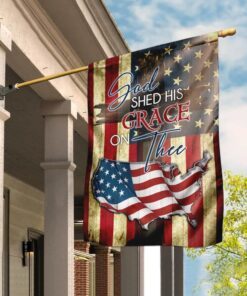 god shed his grace on thee flag 6126