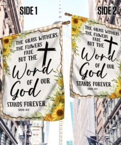 god stands forever christian sunflower flag tqn1339f 8611