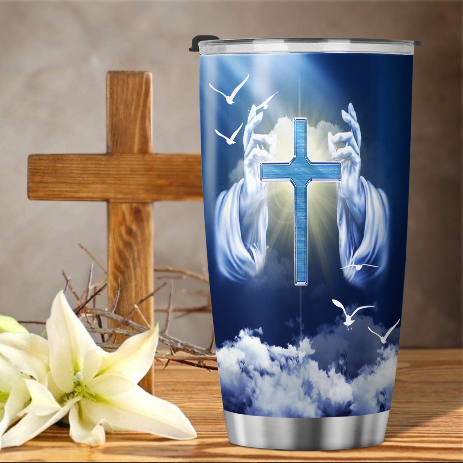 God Tumbler 20oz Have Faith In God God Has Faith In You LNT481TU - Image 4