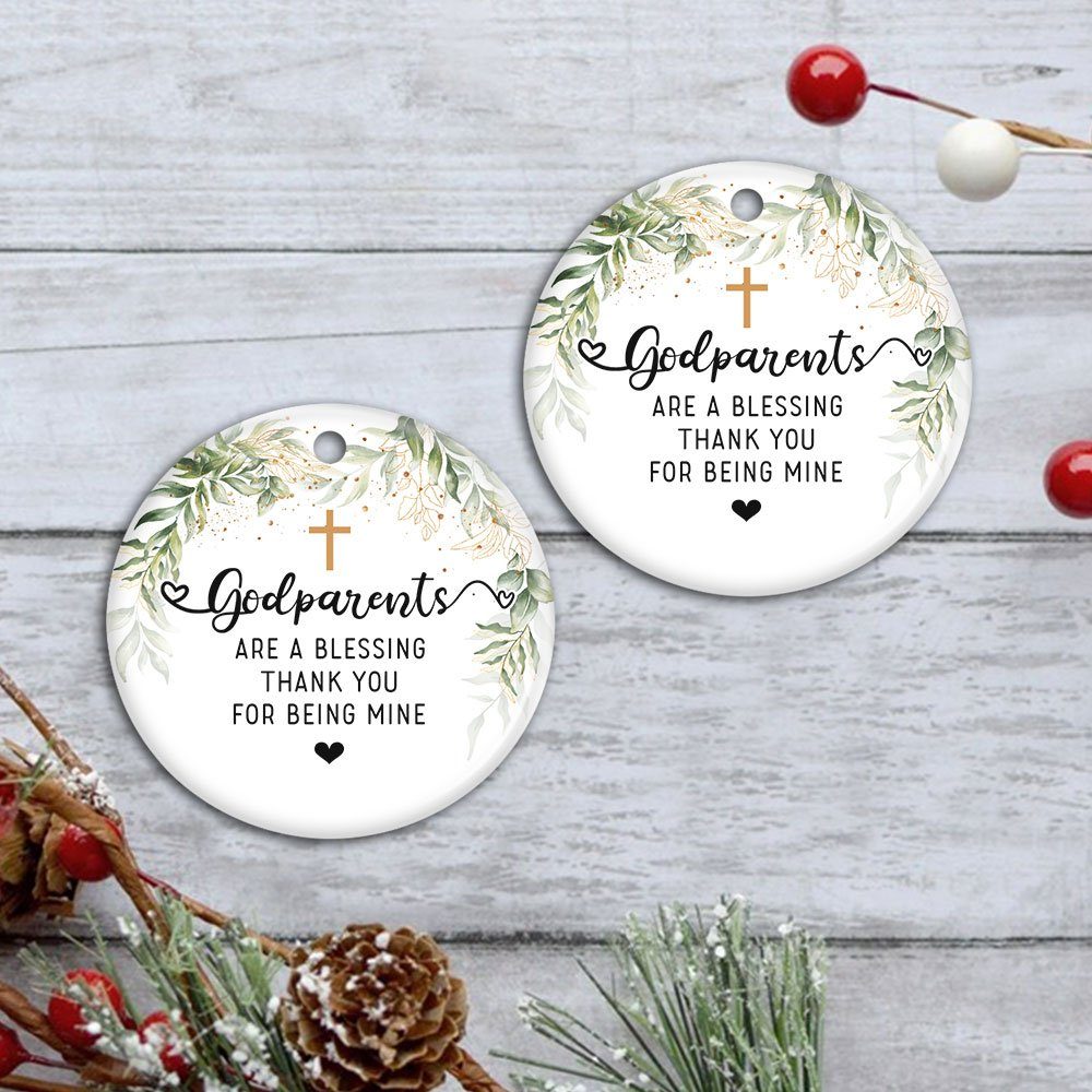 Godparents Ornament Godparents Are A Blessing Thank You For Being Mine Ornament MLN600O - Image 6