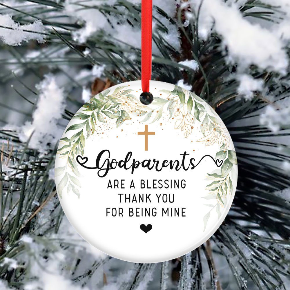 Godparents Ornament Godparents Are A Blessing Thank You For Being Mine Ornament MLN600O - Image 4