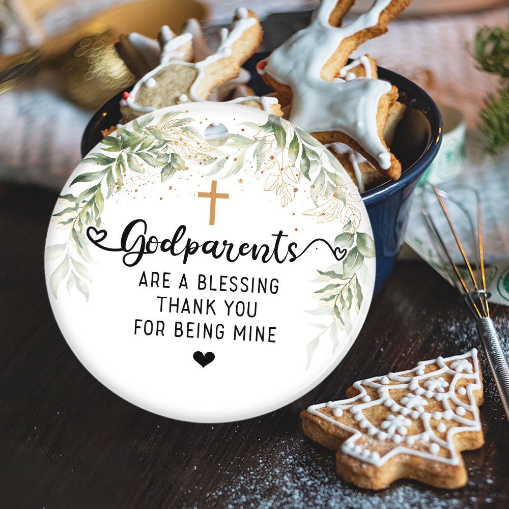 Godparents Ornament Godparents Are A Blessing Thank You For Being Mine Ornament MLN600O - Image 5