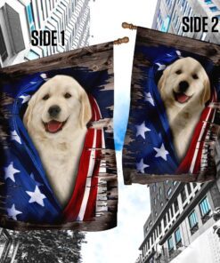 golden retriever american flag 1805