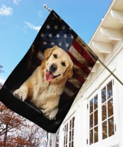 golden retriever american flag 4548