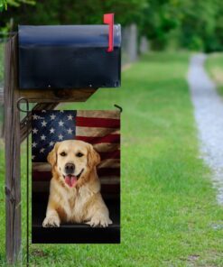 golden retriever american flag 6067