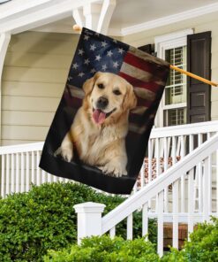 golden retriever american flag 6419