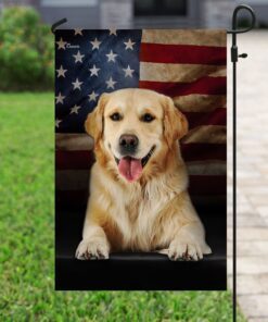 golden retriever american flag 7244