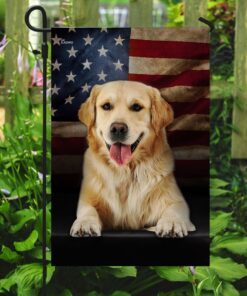 golden retriever american flag 7646