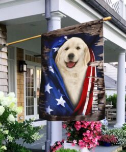 golden retriever american flag 8095