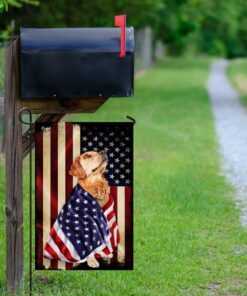 golden retriever american patriot flag 2213
