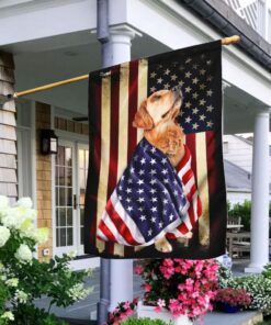 golden retriever american patriot flag 2531