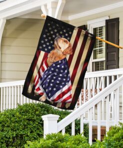 golden retriever american patriot flag 6842