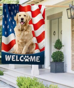 Golden Retriever Dog 4th Of July American Flag TQN1226F