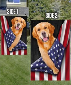golden retriever dog american flag ddh2847fv14 4537