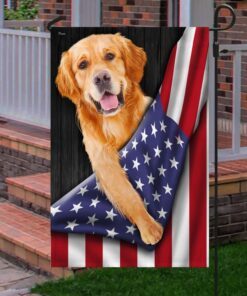 golden retriever dog american flag ddh2847fv14 4718