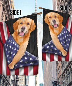 golden retriever dog american flag ddh2847fv14 5867