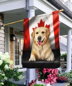 Golden Retriever Dog Canadian Flag QNN557Fv2