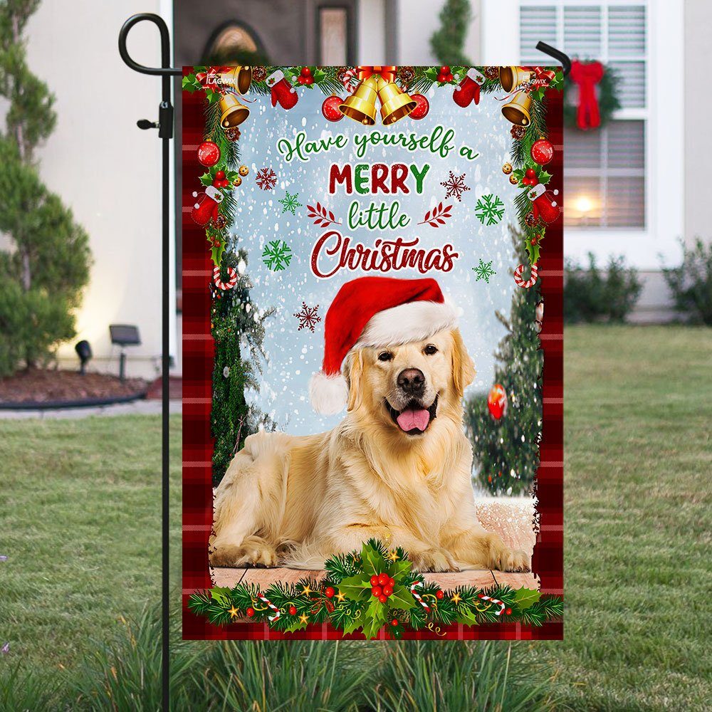 Golden Retriever Dog Flag, Have Yourself A Merry Little Christmas QNN374Fv2 - Image 5