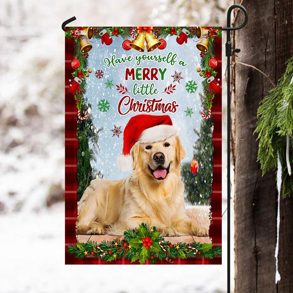 Golden Retriever Dog Flag, Have Yourself A Merry Little Christmas QNN374Fv2 - Image 4