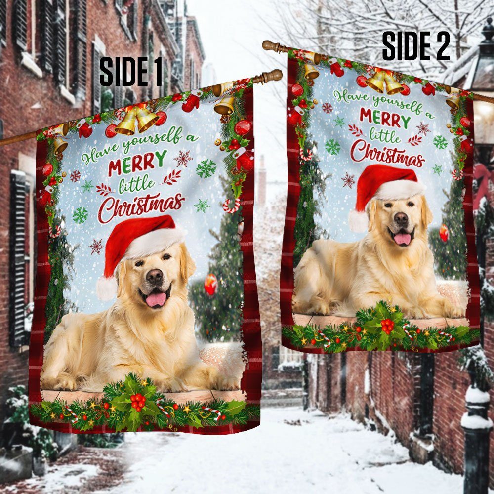 Golden Retriever Dog Flag, Have Yourself A Merry Little Christmas QNN374Fv2 - Image 3