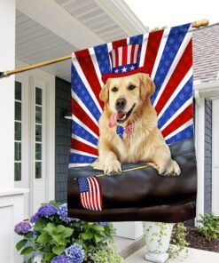Golden Retriever Dog Flag 4th Of July Independence Day TQN186Fv3