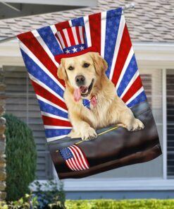 golden retriever dog flag 4th of july independence day tqn186fv3 7112