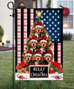 golden retriever flag golden retriever christmas tree flag trn1485fv1 7223