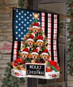 golden retriever flag golden retriever christmas tree flag trn1485fv1 8077
