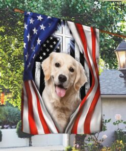 golden retriever flag golden retriever dog lover american flag qtr60f 1180