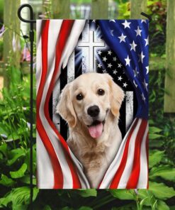 golden retriever flag golden retriever dog lover american flag qtr60f 6644