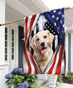 Golden Retriever Flag Golden Retriever Dog Lover American Flag QTR60F