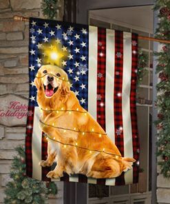 golden retriever flag i took christmas ant327f 2260