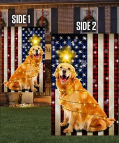 golden retriever flag i took christmas ant327f 2909