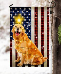 golden retriever flag i took christmas ant327f 5799