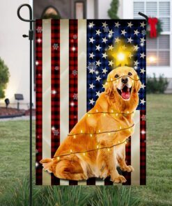 golden retriever flag i took christmas ant327f 7171