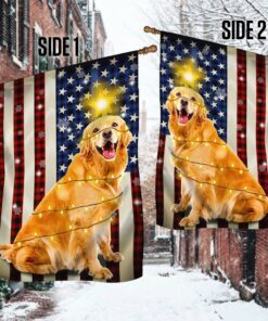 golden retriever flag i took christmas ant327f 8169