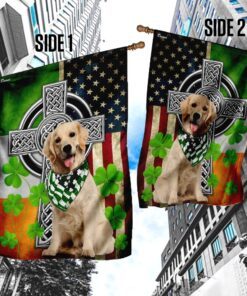 golden retriever irish cross flag 2099