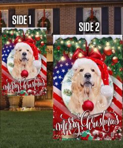 golden retriever merry christmas flag thh3463fv1 1939