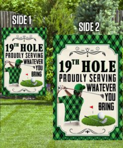 golf flag 19th hole proudly serving whatever you bring lha1954f 7355