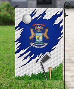 golf michigan u.s. state flag 7867