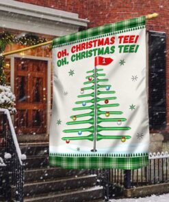 Golf Tee Christmas Flag Oh, Chrismas Tee LNT833F