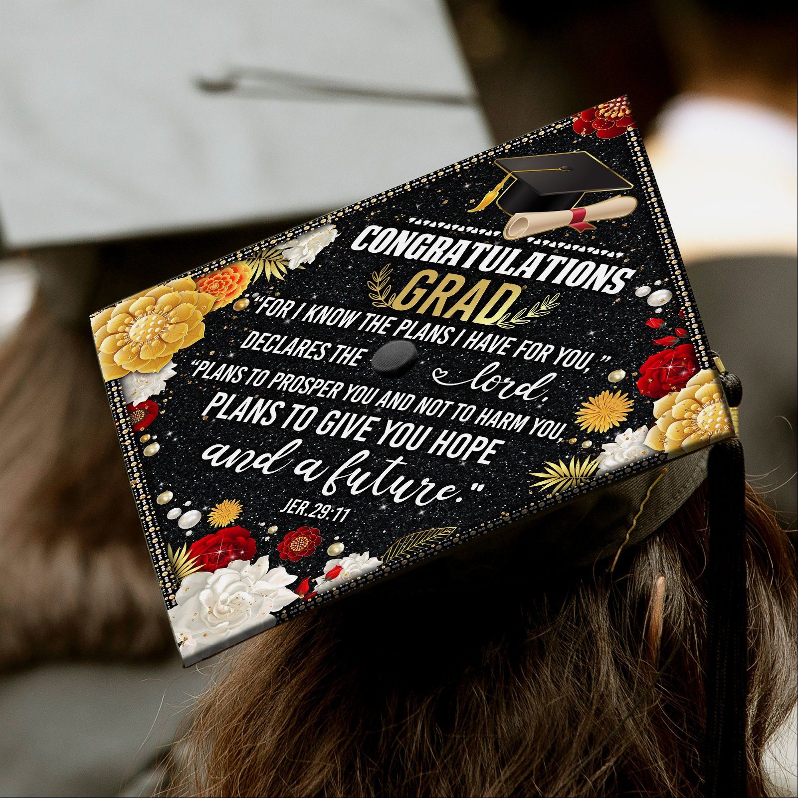 Graduation Cap Class Of 2022 Graduation Blessings For I Know The Plans I Have For You MLN26GC - Image 6