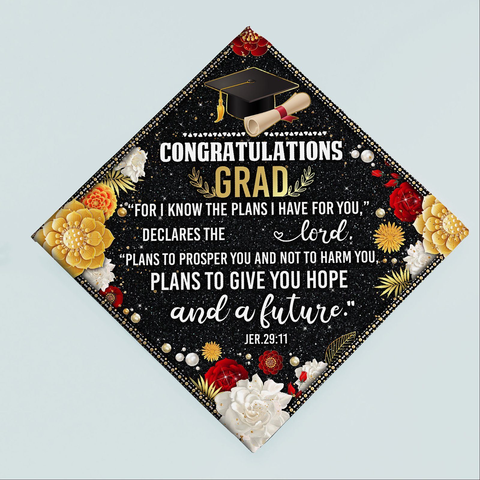 Graduation Cap Class Of 2022 Graduation Blessings For I Know The Plans I Have For You MLN26GC - Image 4