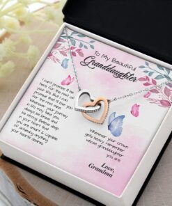 granddaughter necklace, granddaughter gifts from grandma, granddaughter gifts, granddaughter jewelry, christmas birthday graduation gifts mln702nl 6597
