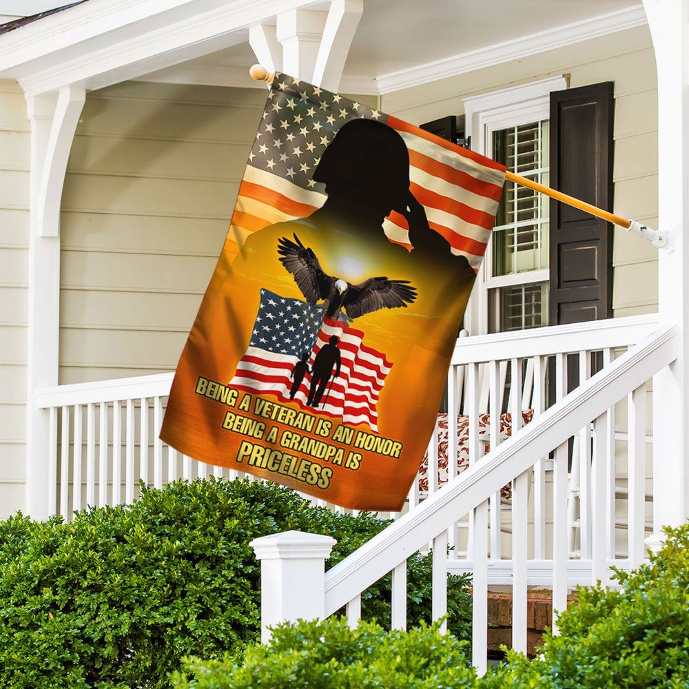 Grandpa Veteran Flag Being A Veteran Is An Honor Being A Grandpa Is Priceless MLN106F - Image 3