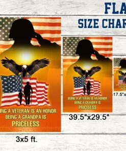 grandpa veteran flag being a veteran is an honor being a grandpa is priceless mln106f 3360